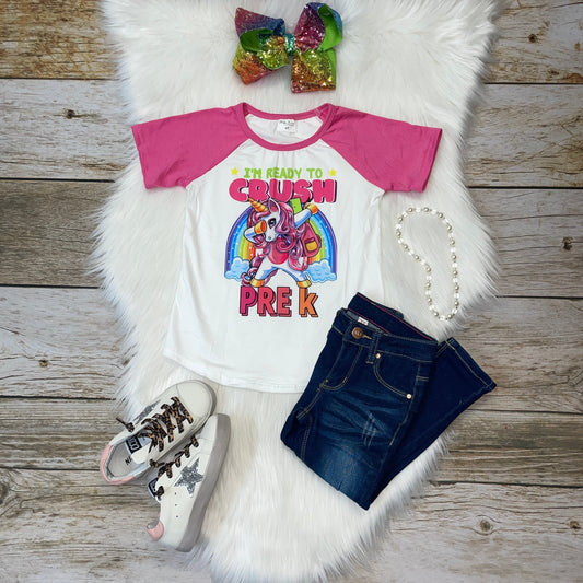 Back to School Raglan - Ready to Crush Pre-K