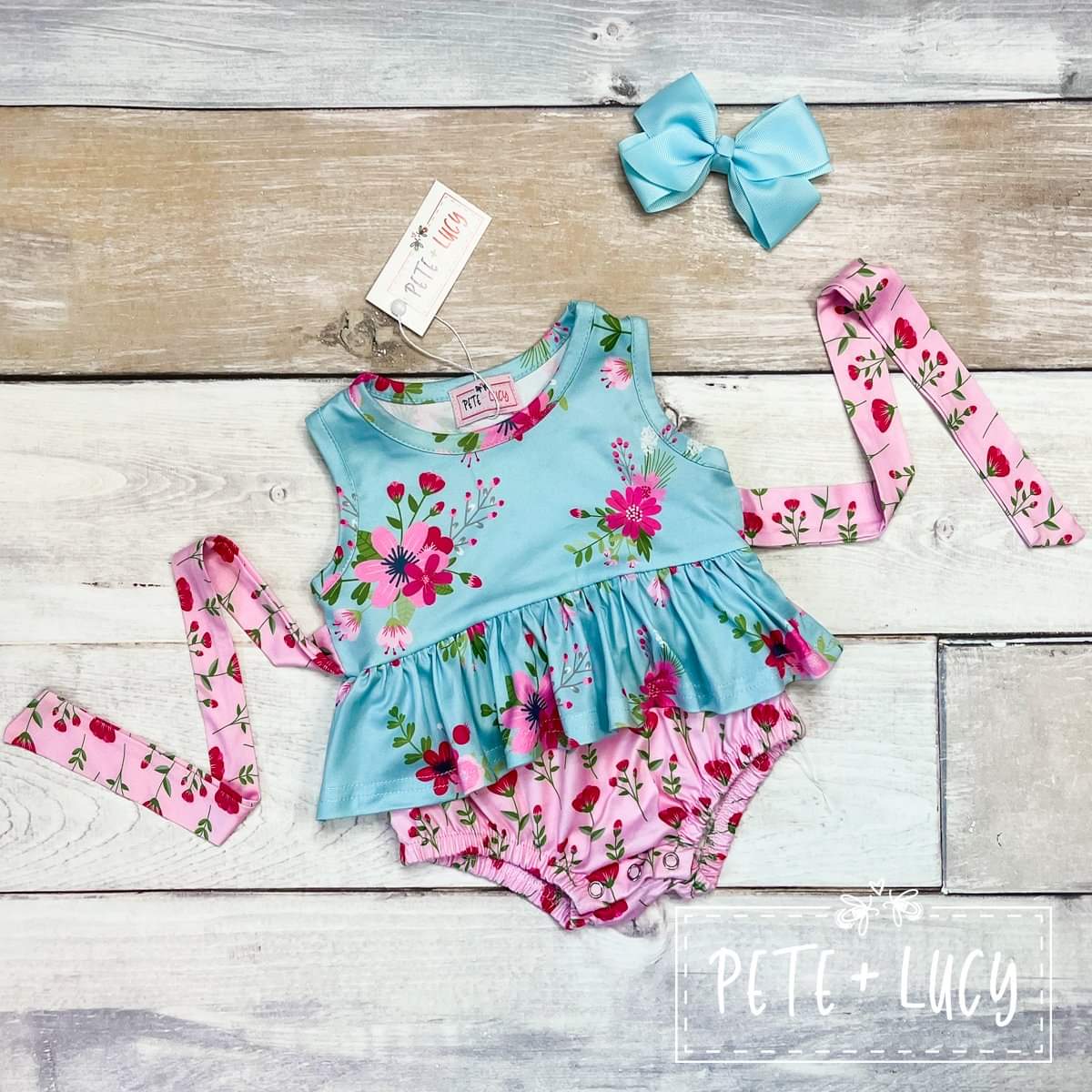 Vintage Floral infant romper