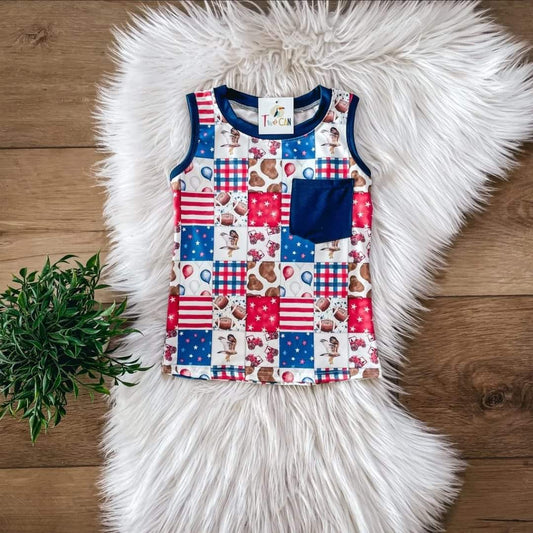 Patriotic Patchwork tank top