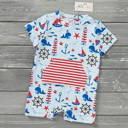 Anchors Away infant romper