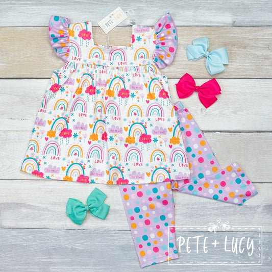 Rainbow Fun capri set