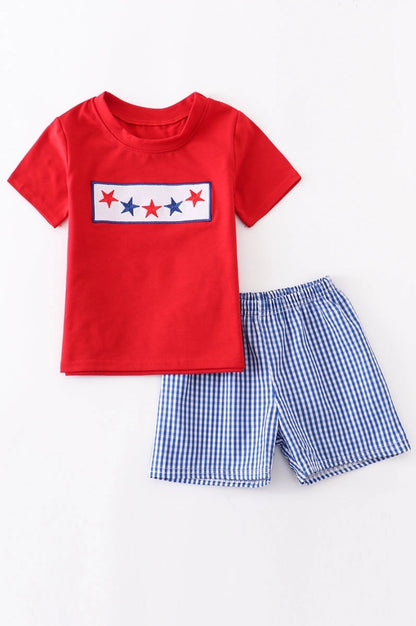 Gingham Star shorts set