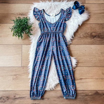 Blue and Mustard jumpsuit