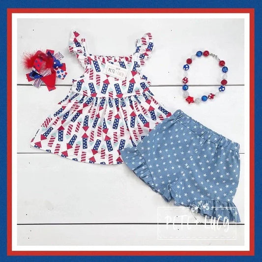 Firecracker shorts set