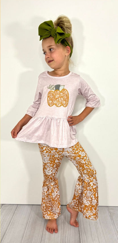 Floral Pumpkin pants set