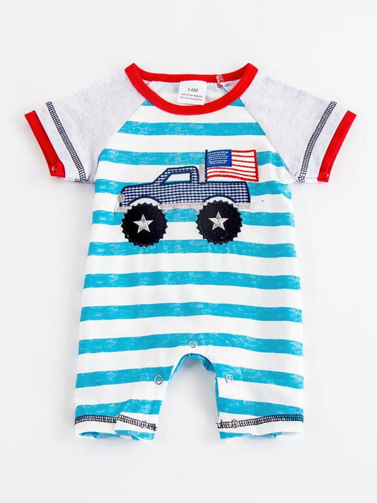 Patriotic Truck romper